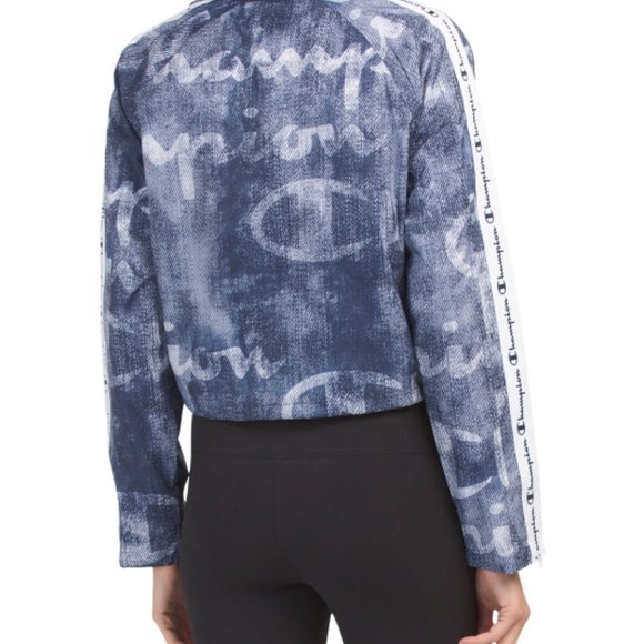 Champion Coaches Jacket Indigo "Demin Logo" Women S and M NWT - Picture 6 of 8